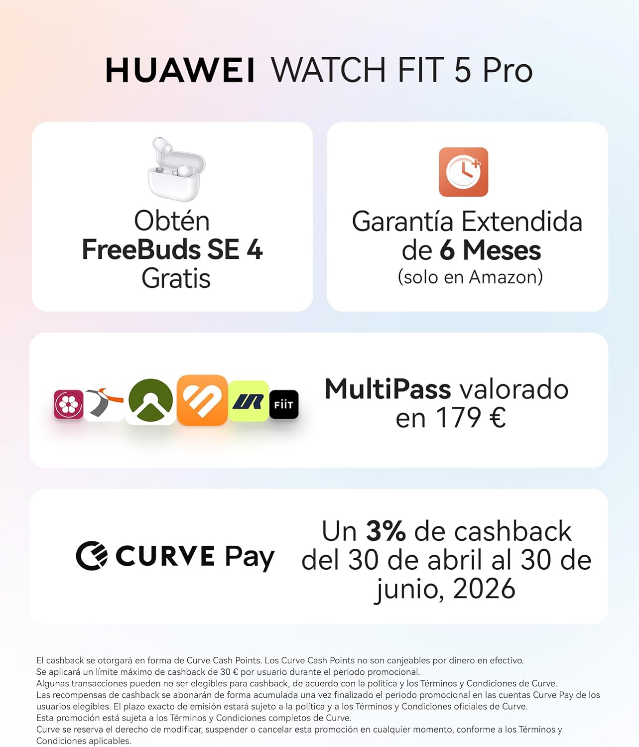 HUAWEI Watch FIT 5 Pro Smartwatch Blanco+FreeBuds SE 4 Beige, GPS, ECG, 1,92" Pantalla de Cristal de Zafiro, 3000 nits, Pago NFC,Deportes al Aire Libre,Monitorización de Salud,10 Días Autonomía, 5ATM - 2