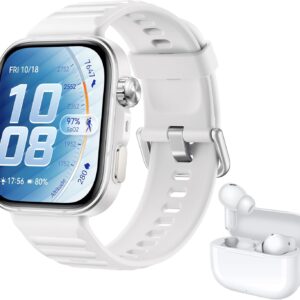 HUAWEI Watch FIT 5 Pro Smartwatch Blanco+FreeBuds SE 4 Beige, GPS, ECG, 1,92" Pantalla de Cristal de Zafiro, 3000 nits, Pago NFC,Deportes al Aire Libre,Monitorización de Salud,10 Días Autonomía, 5ATM