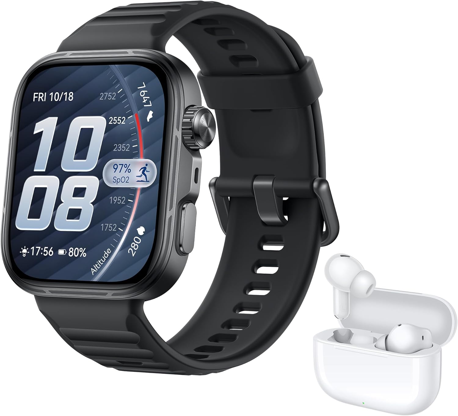 HUAWEI Watch FIT 5 Pro Smartwatch Negro+FreeBuds SE 4 Beige, GPS, ECG, 1,92" Pantalla de Cristal de Zafiro, 3000 nits, Pago NFC,Deportes al Aire Libre,Monitorización de Salud,10 Días Autonomía, 5ATM - 1