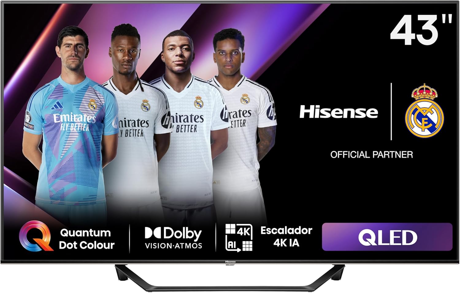 Hisense 50A7Q - QLED Smart TV 50 Pulgadas, Movimientos Suaves IA, Dolby Vision, Dolby Atmos, Subwoofer Integrado, Modo Juego Plus, Modo Deportes IA, Bluetooth & HDMI 2.1, Control por Voz Alexa - 6