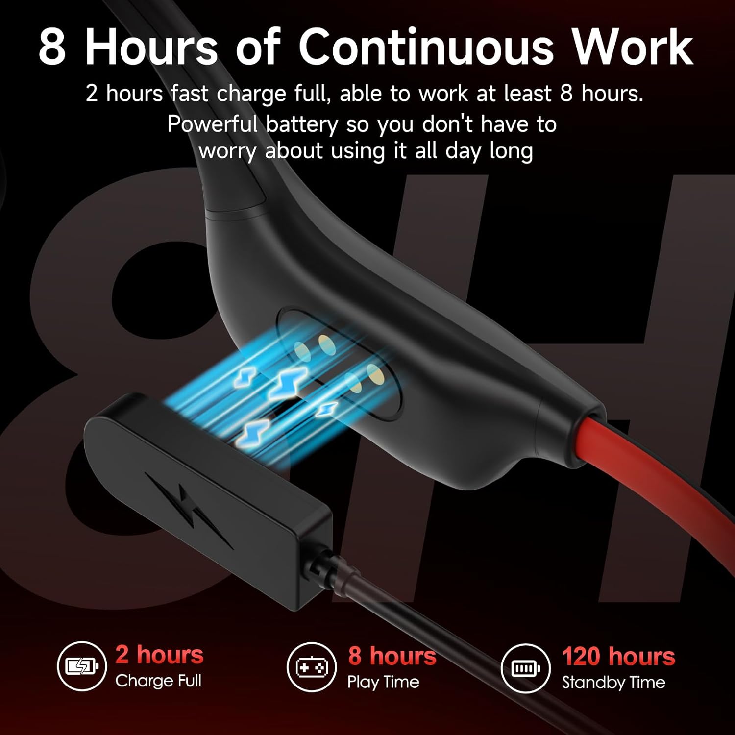 IFECCO Auriculares Conduccion Osea Natacion - IP68 Resistente al Agua Auriculares para Nadar Bluetooth 6.0,Cascos Conduccion Osea con 8G Mp3 para Natacion Correr Ciclismo - 6