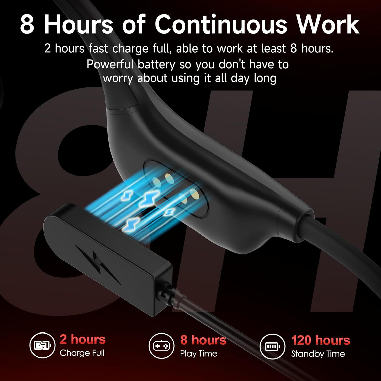 IFECCO Auriculares Natacion Bluetooth 6.0 - IP68 Resistente al Agua Auriculares Conduccion Osea Natacion,Cascos Oseos Abiertos con 8G Mp3 para Nadar Correr Ciclismo - 6