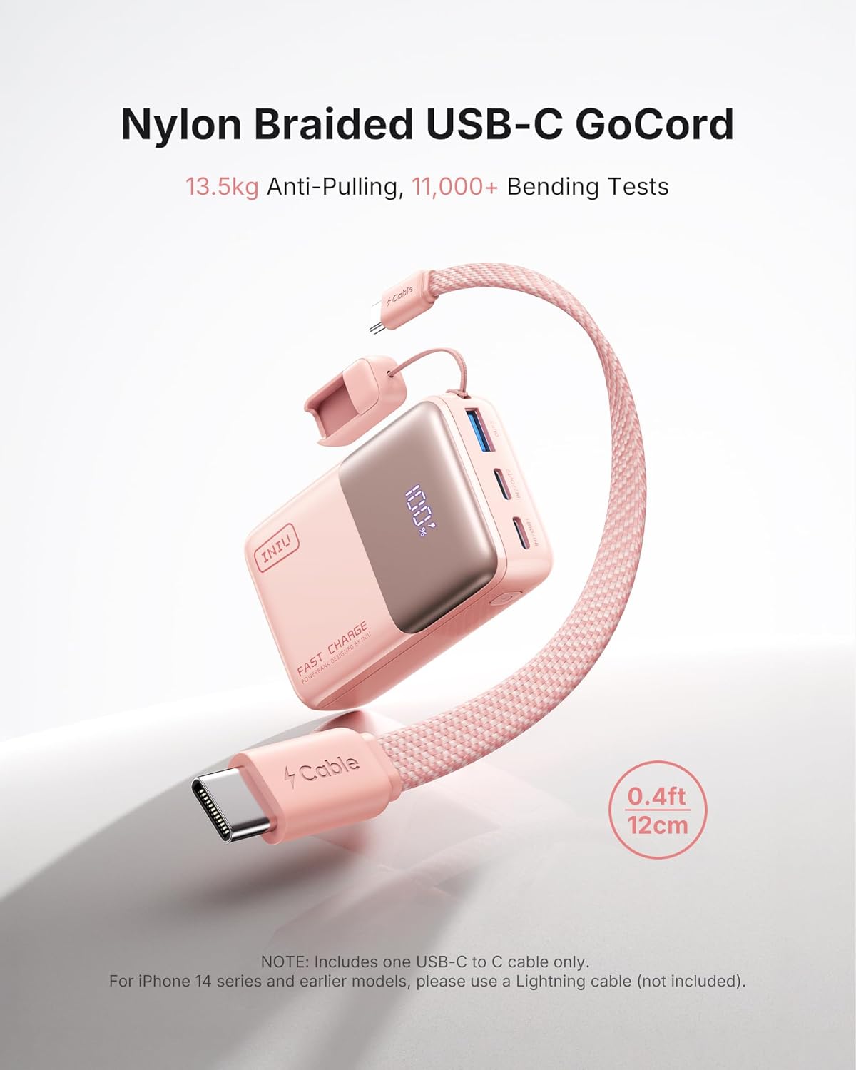 INIU Mini Power Bank, 45W 10000mAh Bateria Externa, PD3.0 QC4.0 Carga Rápida USB C Input & Output Bateria Portatil para iPhone 17 16 15 14 13 12 Pro, Samsung S22 S21 S20,iPad, Airpods etc - 4
