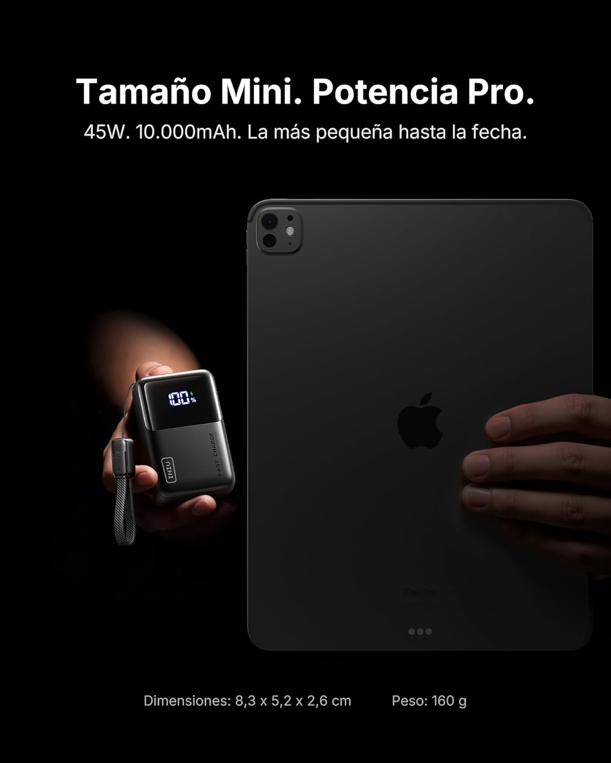 INIU Power Bank, Ultra Mini 45W Carga Rápida 10000mAh Bateria Externa con Cable USB C Desmontable, Apto para Avión & Esenciales de Viaje, Bateria Portatil para iPhone 17 16 Samsung S22 iPad Xiaomi etc - 2