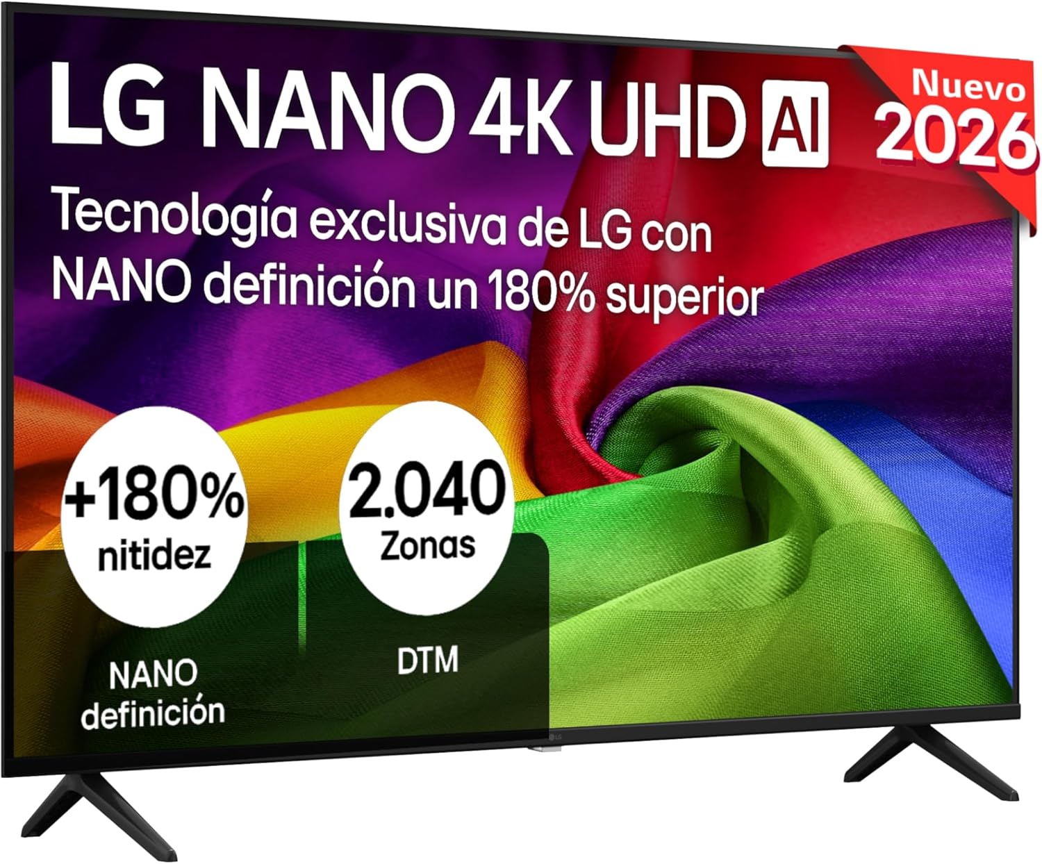 LG 50NU800B6LC - TV 50", Nano 4K UHD AI, Smart TV, WebOS 25 (Actualizable), Procesador Alpha 7 Gen9 AI, 144Hz, HDR10 y Dolby Digital Plus, Magic Remote, Alexa/Google Assistant, Negro - 1