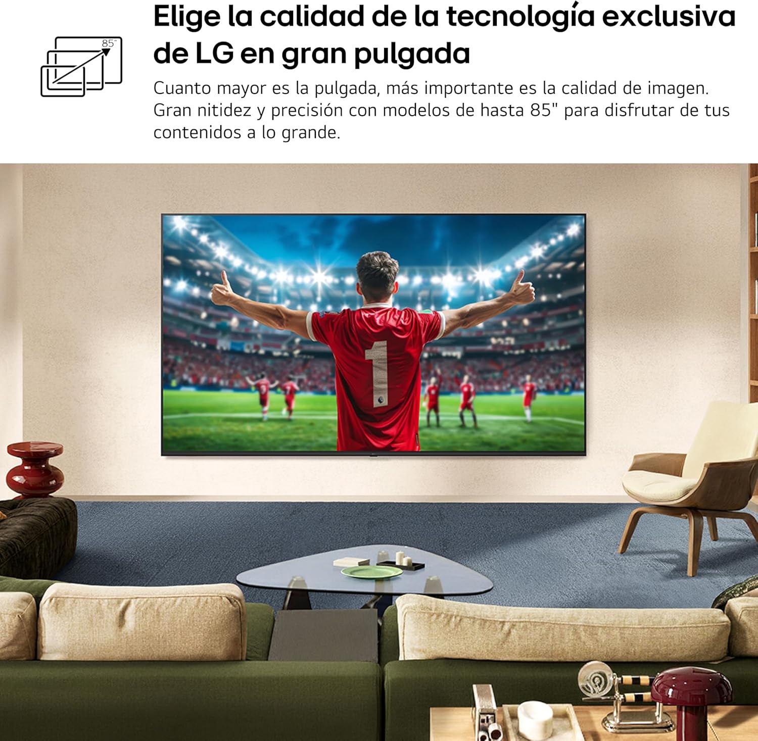 LG 75NU800B6LA - TV 75", Nano 4K UHD AI, Smart TV, WebOS 25 (Actualizable), Procesador Alpha 7 Gen9 AI, 144Hz, HDR10 y Dolby Digital Plus, Magic Remote, Alexa/Google Assistant, Negro - 6