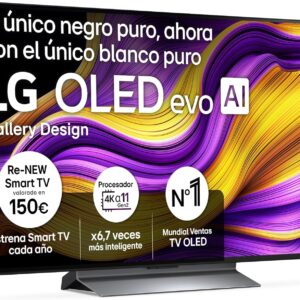 LG OLED48G56LS - TV 48", OLED EVO 4K, Smart TV IA G5, WebOS 25, Super Upscaling, Dolby Vision y Dolby Atmos, AMD FreeSync, Alexa/Google Assistant, Negro