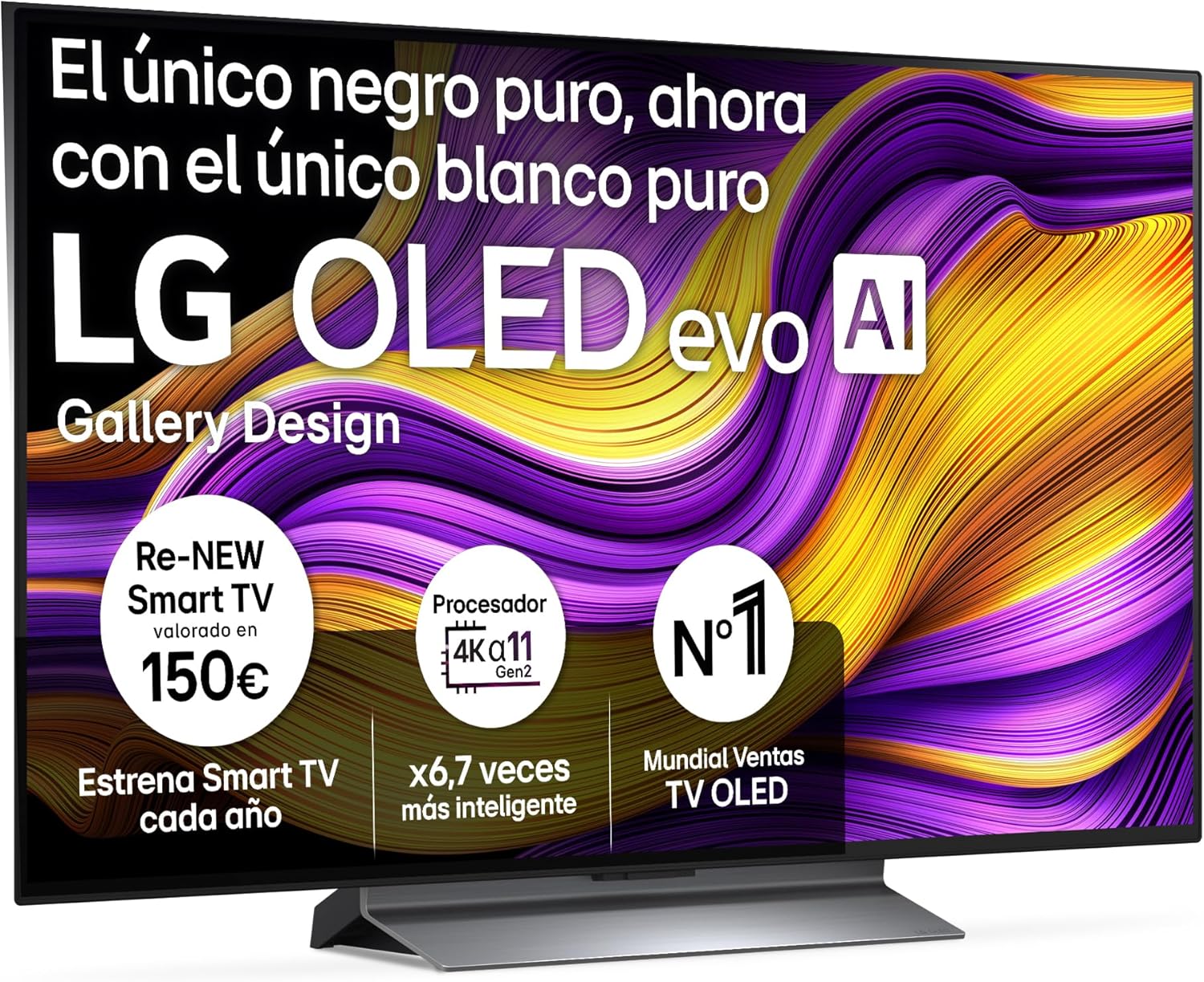 LG OLED48G56LS - TV 48", OLED EVO 4K, Smart TV IA G5, WebOS 25, Super Upscaling, Dolby Vision y Dolby Atmos, AMD FreeSync, Alexa/Google Assistant, Negro - 1
