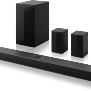 LG S70TR - Barra de Sonido Inteligente, 500W Potencia y 5.1.1 Canales, Altavoces Dobles Traseros Inalámbricos, Sonido Envolvente Dolby Atmos y DTS:X, Hi-Res 24bits/96kHz