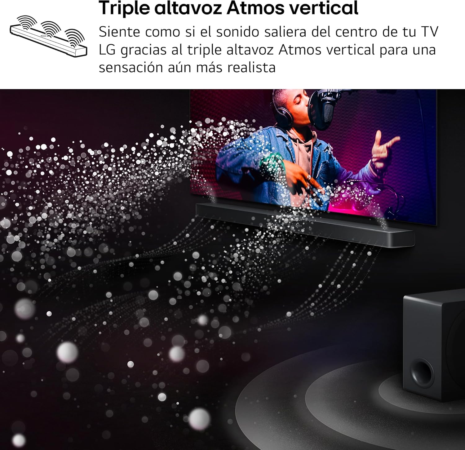 LG S70TR - Barra de Sonido Inteligente, 500W Potencia y 5.1.1 Canales, Altavoces Dobles Traseros Inalámbricos, Sonido Envolvente Dolby Atmos y DTS:X, Hi-Res 24bits/96kHz - 4