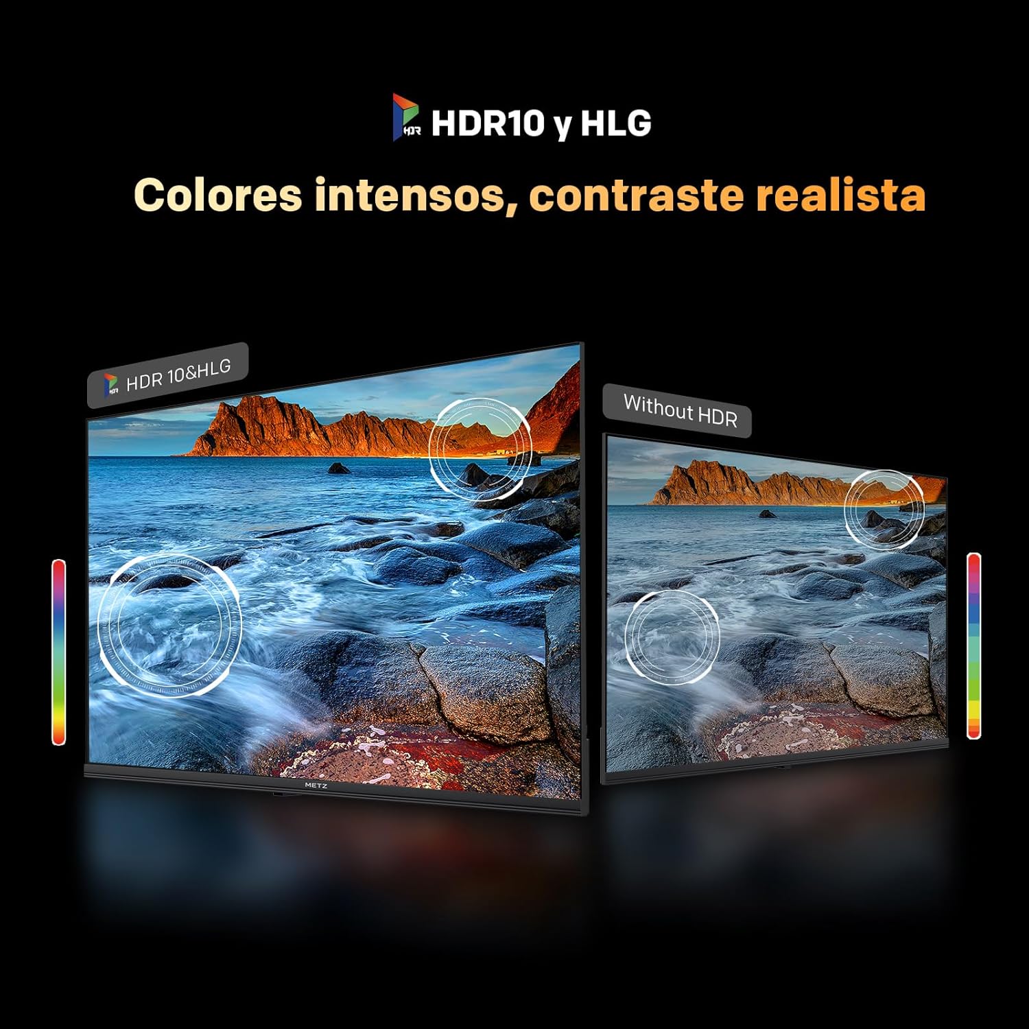 Metz TV 40 Pulgadas Smart TV, 40MQF7000Z, QLED, Smart TV 40 Pulgadas, HDR10, Dolby Audio, Bluetooth 5.1, Negro (DVB-T/T2/S/S2/C ATV, Ci+) 2025 - 5