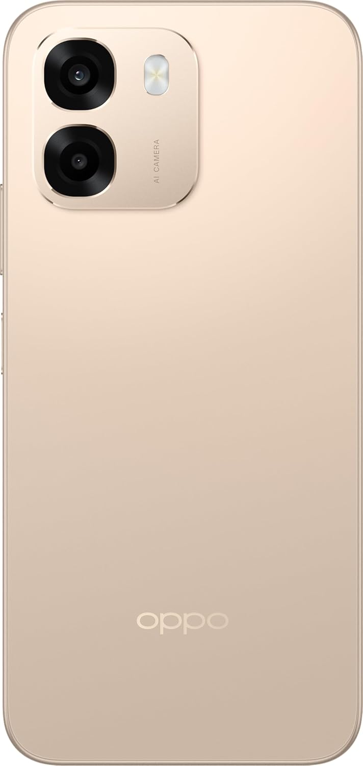 OPPO A6 5G - Smartphone Libre con IA, 6GB RAM+256GB, Batería 6500 mAh, Carga Rápida 45W, Pantalla LCD HD+ 120Hz, IP69, Cámara 50MP AI, Dual SIM, Versión Española - Dorado - 2