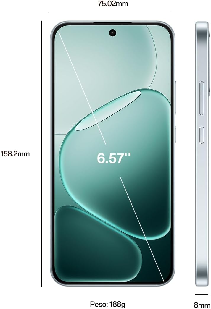 OPPO A6 Pro 5G - Smartphone Libre con IA, 8GB RAM+256GB, Batería 6500 mAh, Carga Rápida 80W, Pantalla AMOLED 120Hz, IP69, Cámara 50MP AI, Dual SIM, Versión Española - Azul - 2