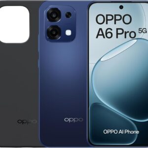 OPPO A6 Pro 5G - Smartphone Libre con IA, 8GB RAM+256GB, Batería 6500 mAh, Carga Rápida 80W, Pantalla AMOLED 120Hz, IP69, Cámara 50MP AI, Dual SIM, Versión Española - Azul