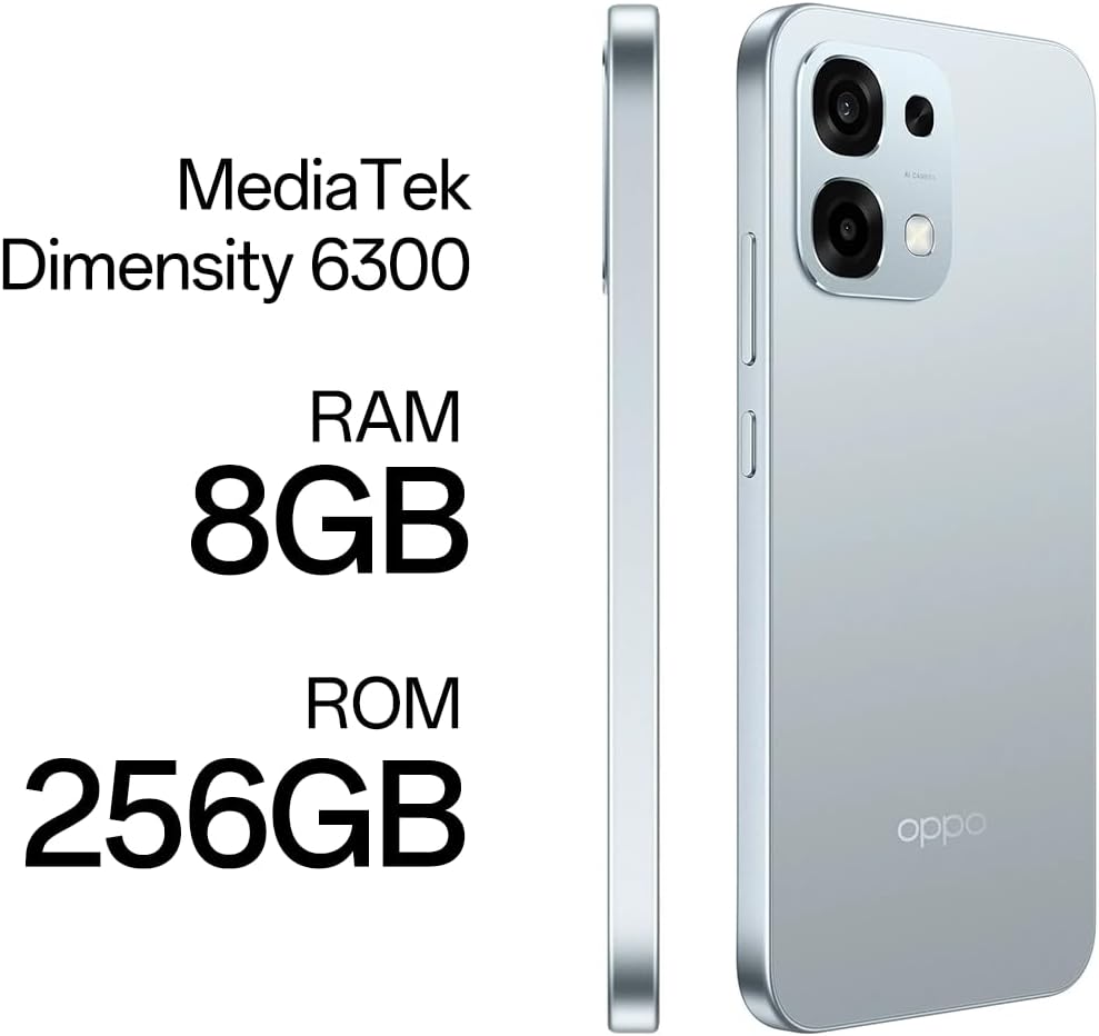 OPPO A6 Pro 5G - Smartphone Libre con IA, 8GB RAM+256GB, Batería 6500 mAh, Carga Rápida 80W, Pantalla AMOLED 120Hz, IP69, Cámara 50MP AI, Dual SIM, Versión Española - Titanio - 6