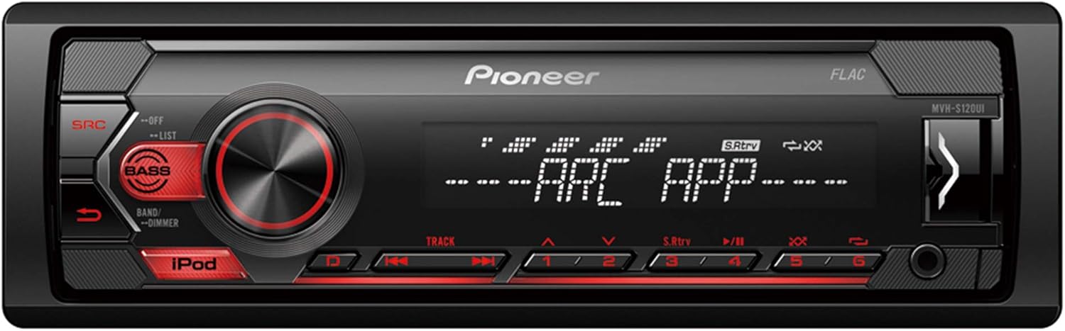 Pioneer MVH-S420BT - Autoradio 1 DIN con sintonizador RDS, Bluetooth®, iluminación roja, USB, aplicación Pioneer Smart Sync y Compatible con Dispositivos Apple y Android - 5