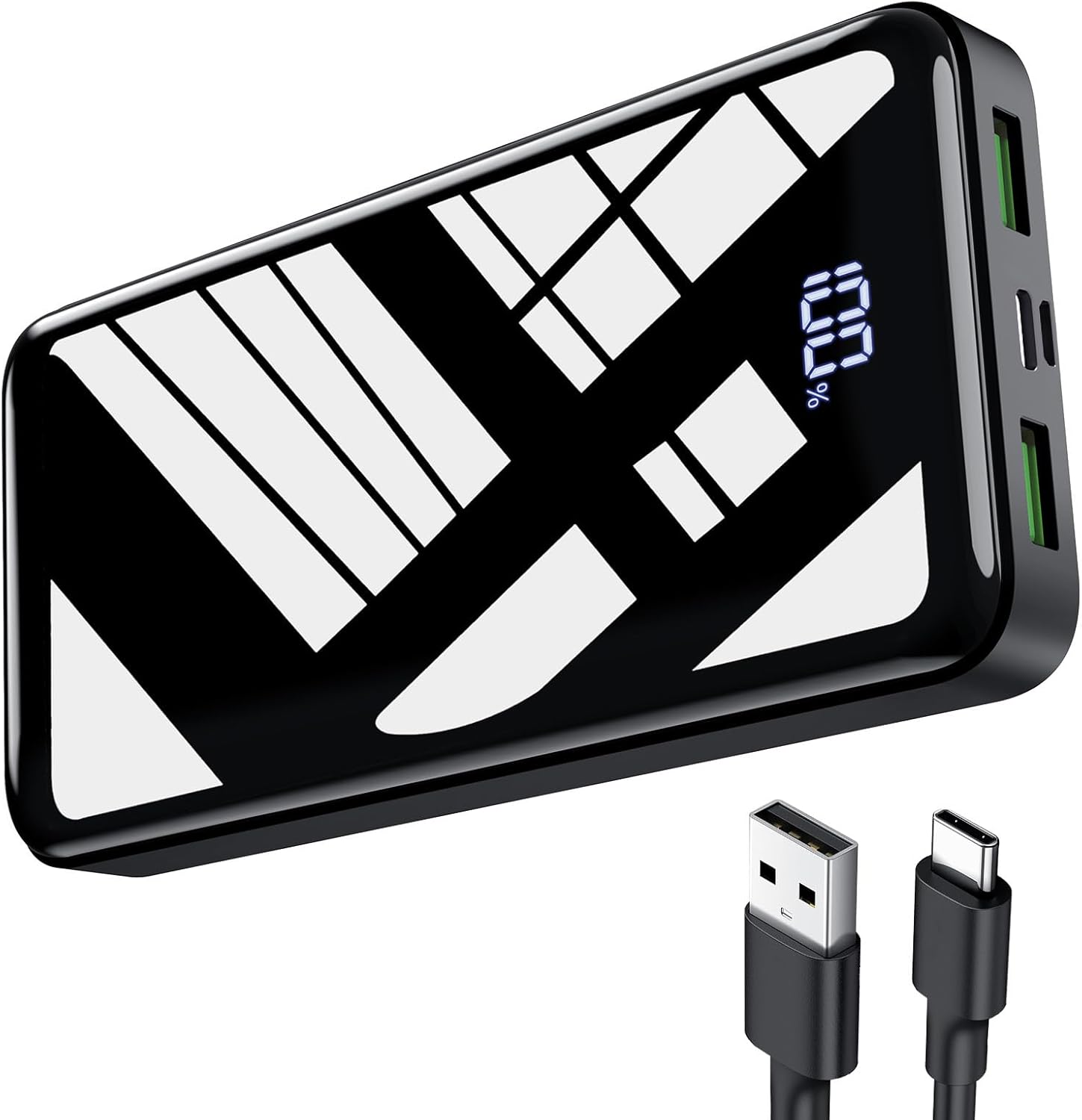 Power Bank 27000mAh, 22,5W PD20W Batería Externa Carga Rápida Powerbank Portátil con Pantalla LED para Teléfonos - 1