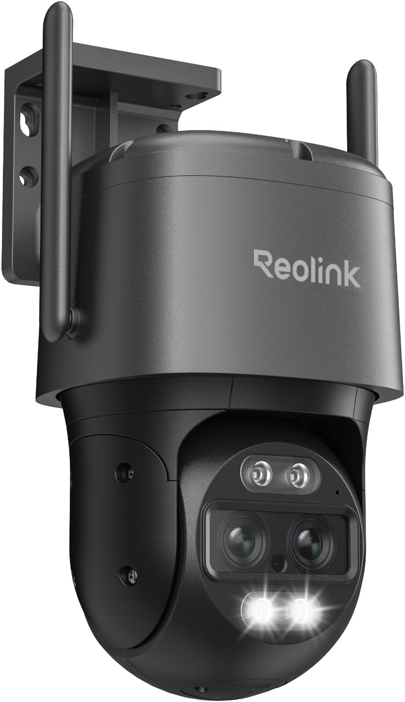 Reolink 4K Wi-Fi 6 PTZ Camara Vigilancia WiFi Exterior con Doble Lente, Zoom Híbrido 6X, Detección de Personas/Vehículos/Animales, Seguimiento Automático, Visión Nocturna en Color, TrackMix WiFi Gris - 1
