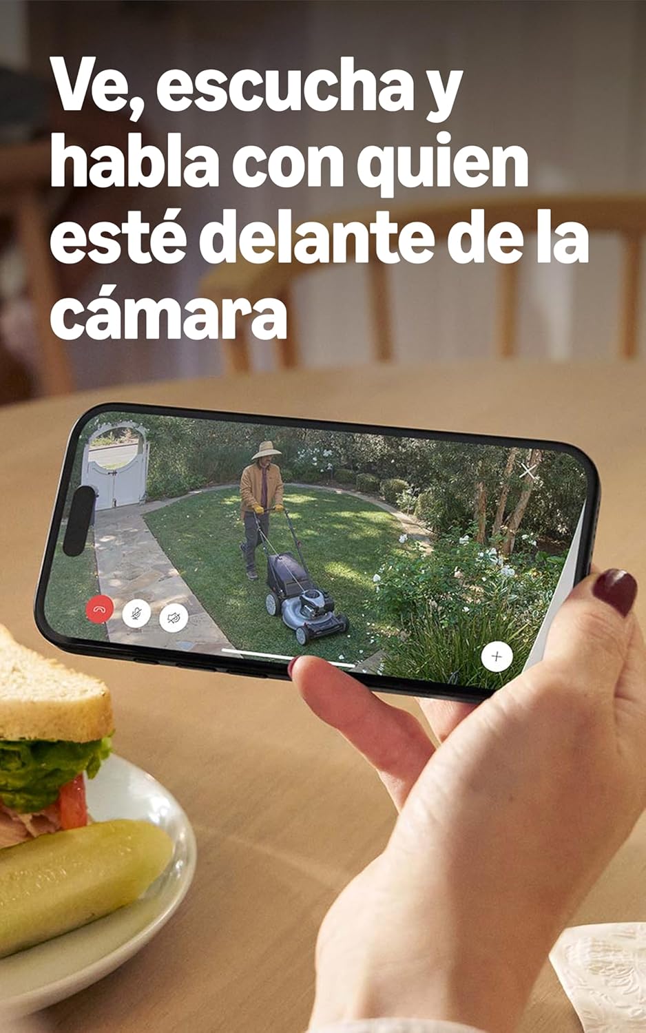 Ring Cámara exterior solar (Stick Up Cam) | Cámara de vigilancia wifi HD para tu domicilio con vídeo 1080p HD, comunicación bidireccional, instalación fácil | 30 días gratis de Ring Home - 3
