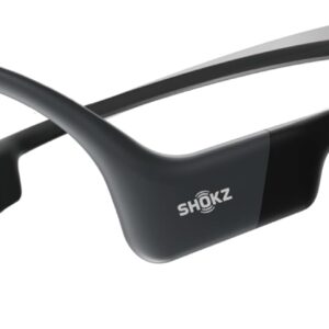 SHOKZ OpenRun Mini Auriculares Conducción Ósea, Deportivos Inalámbricos Bluetooth con Micrófono, Open-Ear de Oído Abierto Resistentes al Agua IP67 para Correr, USB-C, Negro