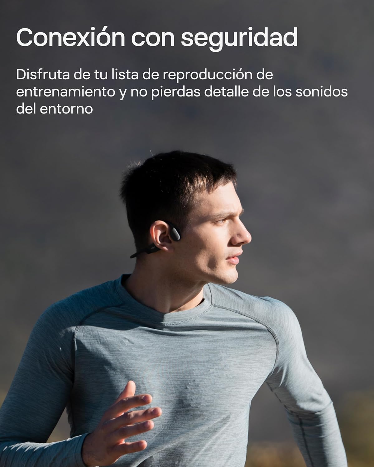 SHOKZ OpenRun Mini Auriculares Conducción Ósea, Deportivos Inalámbricos Bluetooth con Micrófono, Open-Ear de Oído Abierto Resistentes al Agua IP67 para Correr, USB-C, Negro - 4