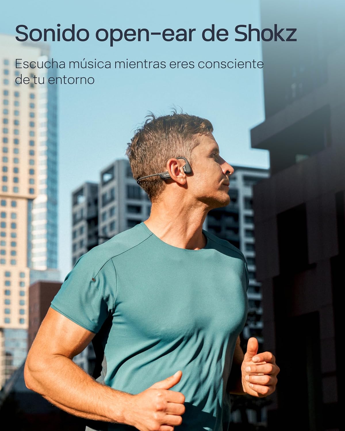 SHOKZ OpenRun Pro 2 Mini Auriculares Deportivos de Conducción Ósea, Inalámbricos Bluetooth 5.3, Micrófonos con Cancelación de Ruido, Resistente al Agua IP55, 12h Reproducción, Carga Rápida USB-C - 5