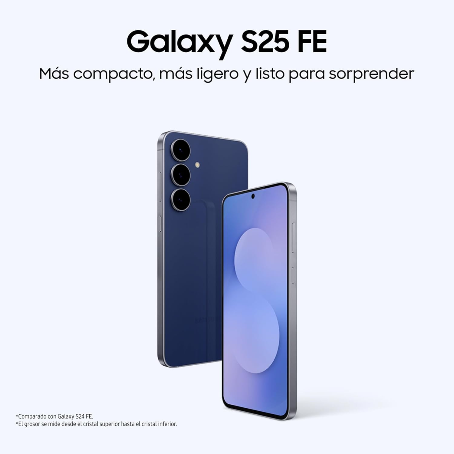 Samsung Galaxy S25 FE 512GB, Teléfono Móvil con IA, Marco Ligero 7,5mm, Pantalla FHD+ 6,7", Cámara 50MP, Exynos 2400, 8GB RAM, Garantía Fabricante 3 Años + 1 Año Extra, Azul Glacial (Versión Española) - 2