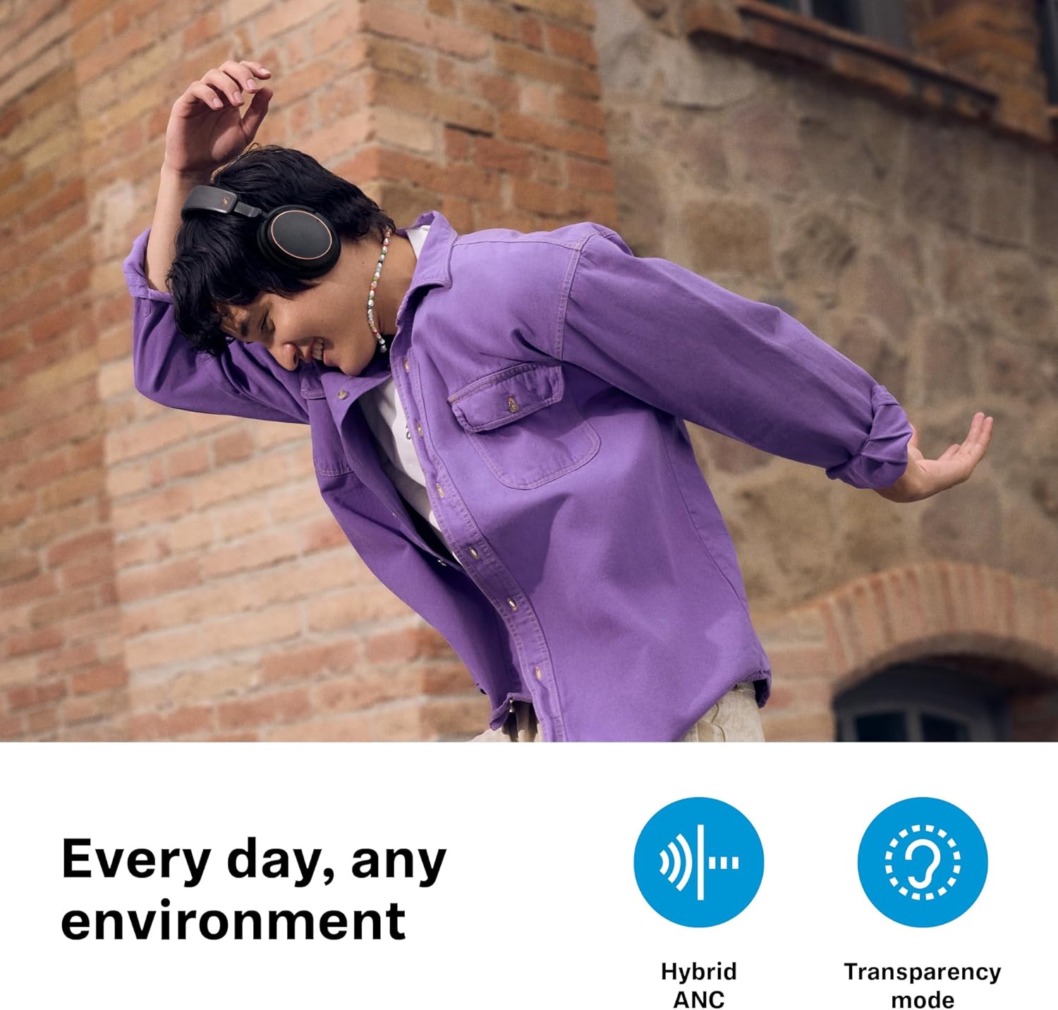 Sennheiser ACCENTUM Edición Especial - ACCENTUM Auriculares Bluetooth BTD 600 - Duración de la batería de 50 Horas, tecnología híbrida ANC, dongle con Adaptador USB-A/USB-C - Negro/Cobre - 3
