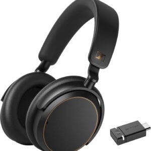 Sennheiser ACCENTUM Edición Especial - ACCENTUM Auriculares Bluetooth BTD 600 - Duración de la batería de 50 Horas, tecnología híbrida ANC, dongle con Adaptador USB-A/USB-C - Negro/Cobre