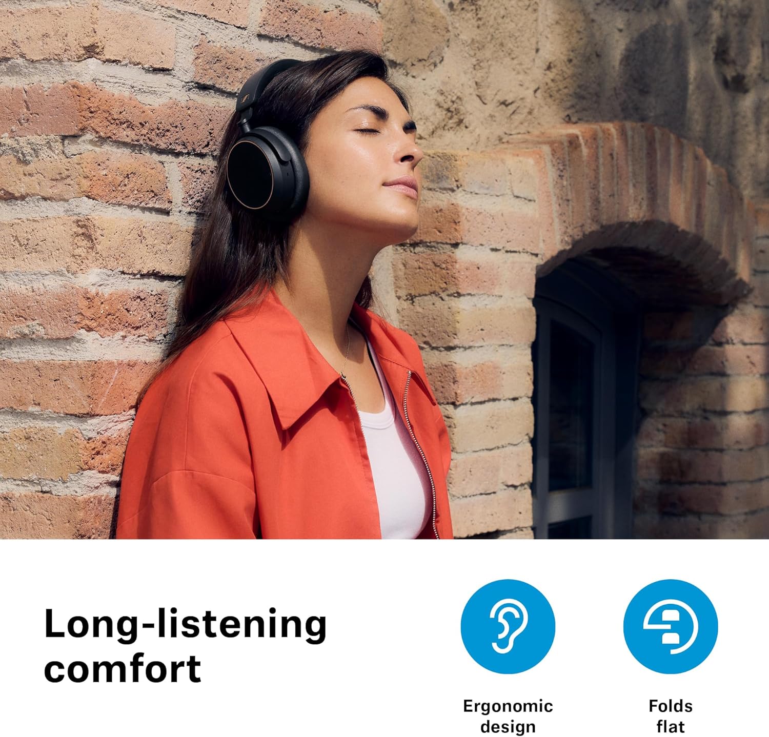 Sennheiser ACCENTUM Edición Especial - ACCENTUM Auriculares Bluetooth BTD 600 - Duración de la batería de 50 Horas, tecnología híbrida ANC, dongle con Adaptador USB-A/USB-C - Negro/Cobre - 4