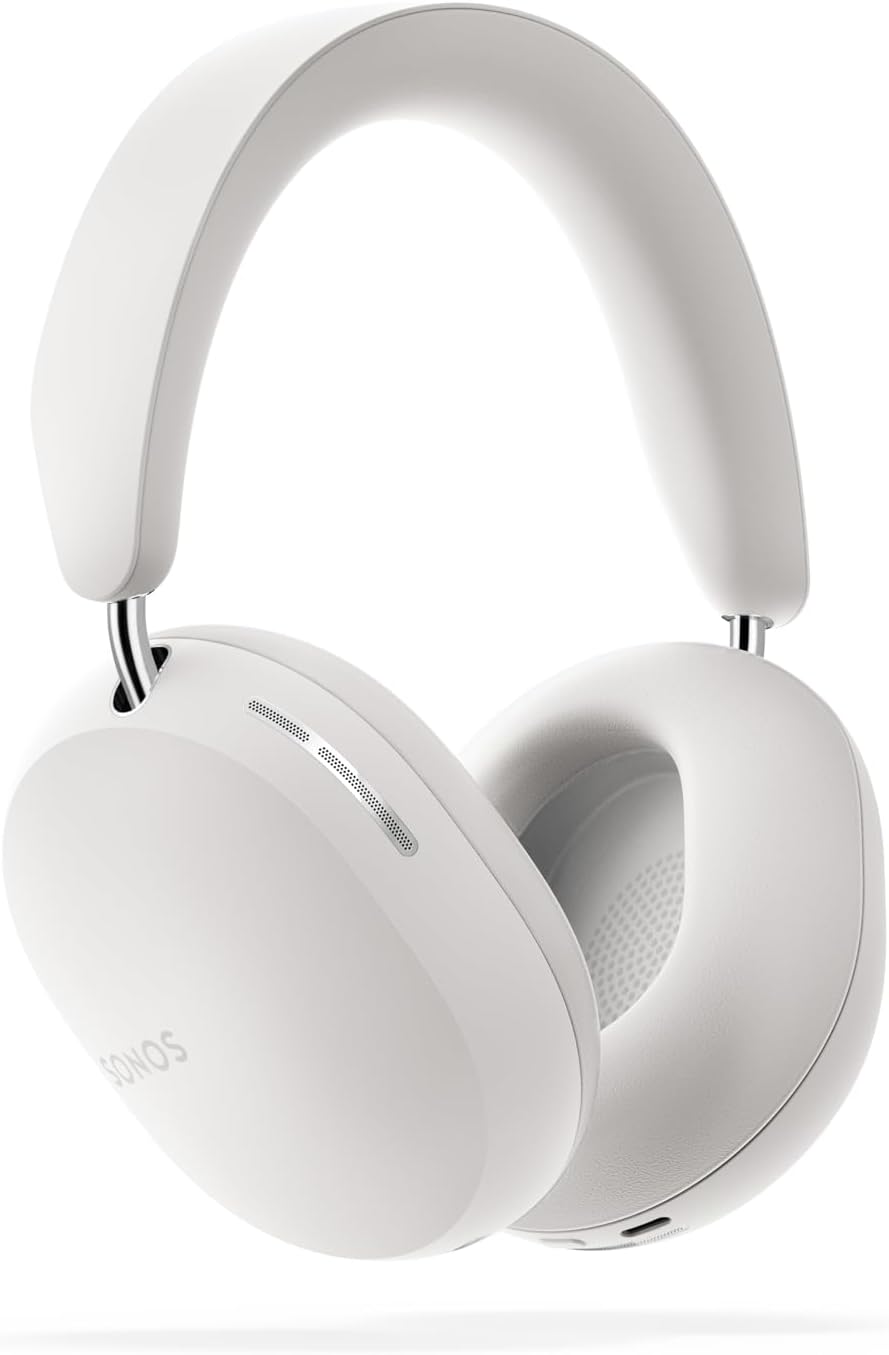 Sonos Ace - Auriculares inalámbricos Bluetooth con cancelación Activa de Ruido - hasta 30 Horas de autonomía - Audio Espacial con Seguimiento dinámico de la Cabeza - Blanco - 1