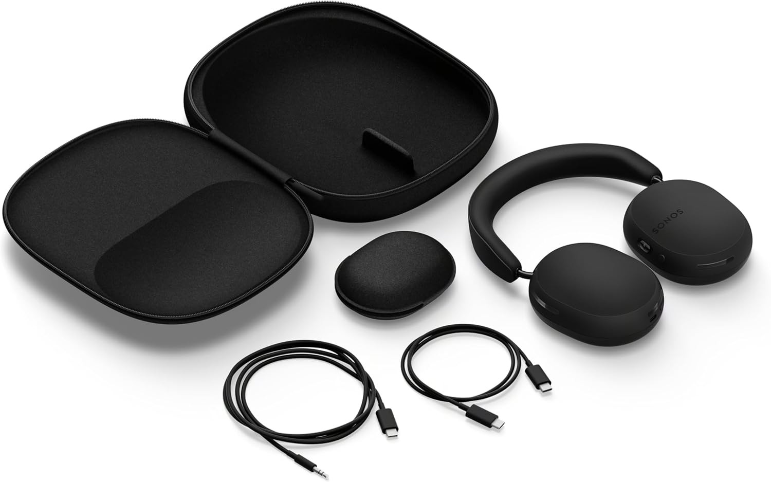 Sonos Ace - Auriculares inalámbricos Bluetooth con cancelación Activa de Ruido - hasta 30 Horas de autonomía - Audio Espacial con Seguimiento dinámico de la Cabeza - Negro - 3