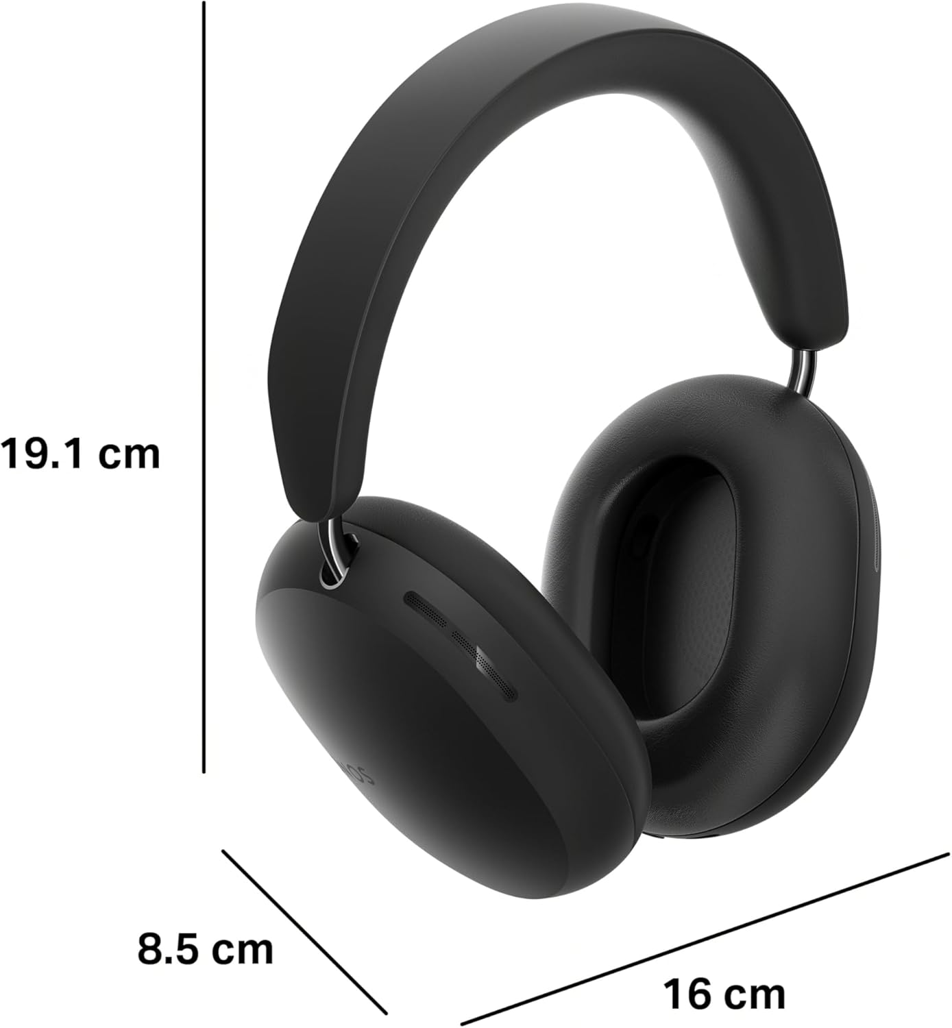Sonos Ace - Auriculares inalámbricos Bluetooth con cancelación Activa de Ruido - hasta 30 Horas de autonomía - Audio Espacial con Seguimiento dinámico de la Cabeza - Negro - 5