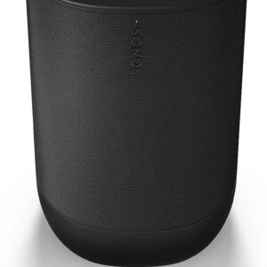 Sonos Move 2 | Altavoz inalámbrico portátil con Wi-Fi, Bluetooth, Compatible con Amazon Alexa, 24 Horas de reproducción y Base de Carga inalámbrica - Negro