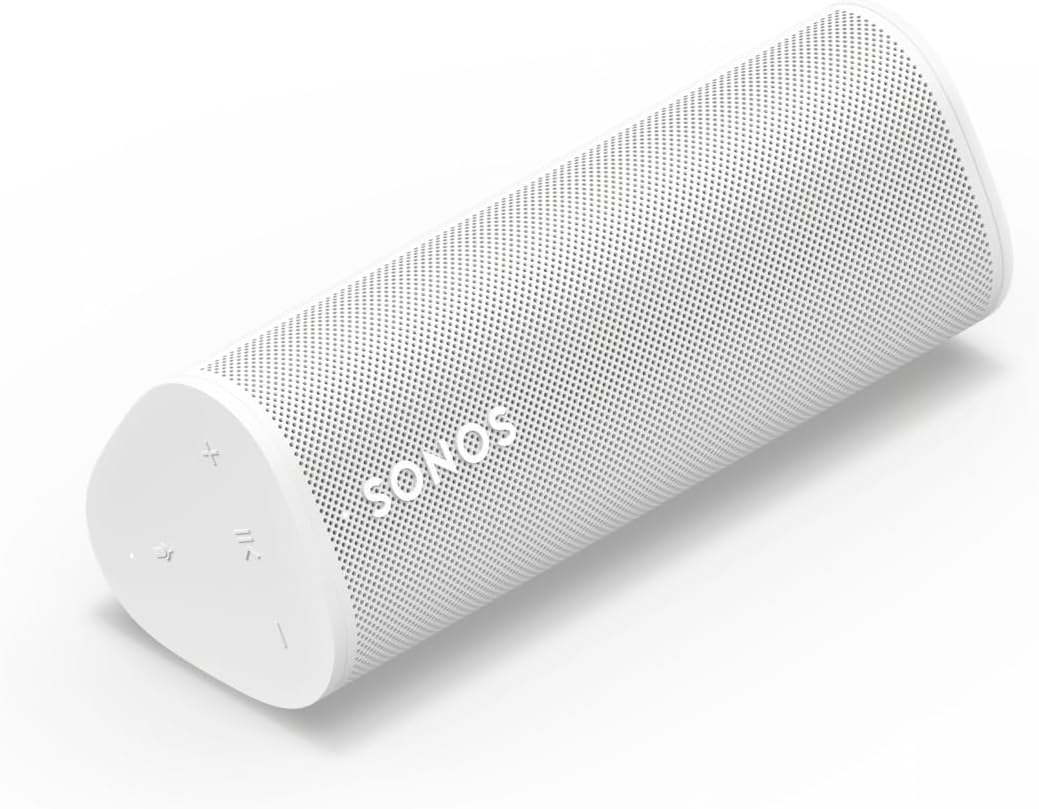 Sonos Roam 2 | Altavoz portátil Impermeable y Ligero con Bluetooth, Wi-Fi, 10 Horas de autonomía, Control por Voz y Uso Tanto en Interior como Exterior - Blanco - 3