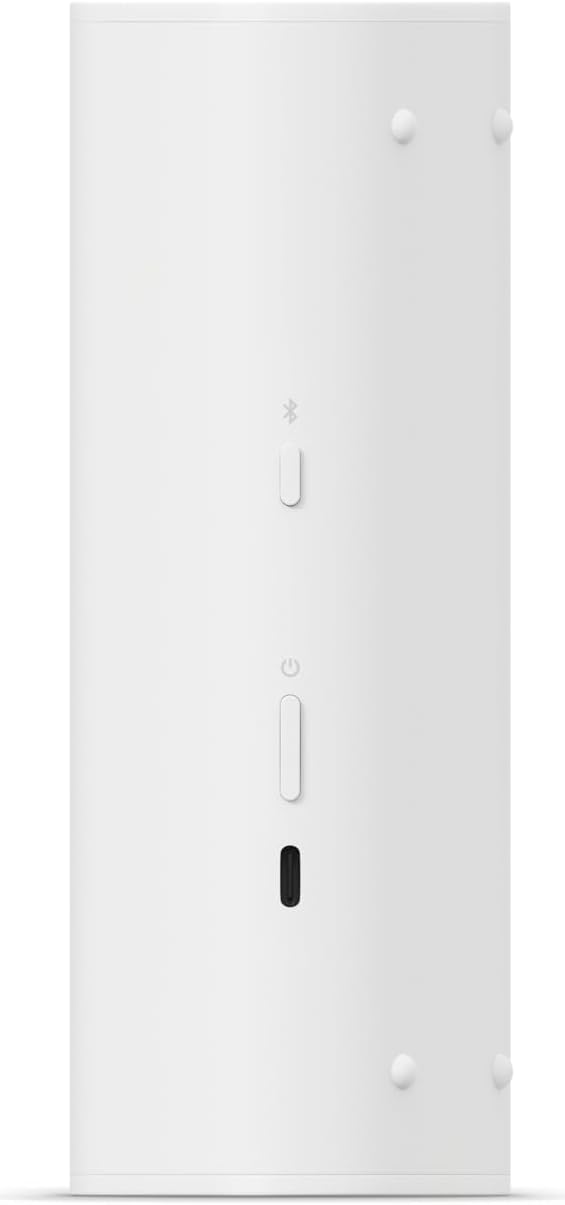 Sonos Roam 2 | Altavoz portátil Impermeable y Ligero con Bluetooth, Wi-Fi, 10 Horas de autonomía, Control por Voz y Uso Tanto en Interior como Exterior - Blanco - 4