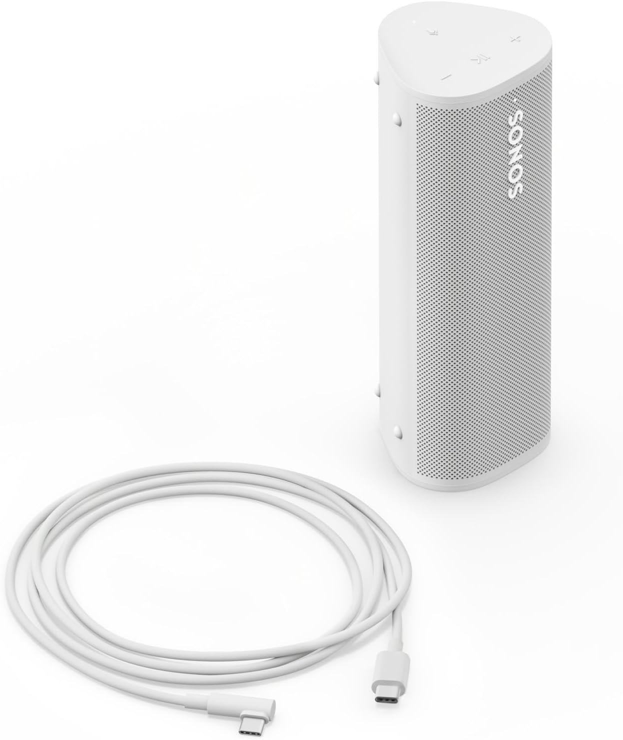 Sonos Roam 2 | Altavoz portátil Impermeable y Ligero con Bluetooth, Wi-Fi, 10 Horas de autonomía, Control por Voz y Uso Tanto en Interior como Exterior - Blanco - 5