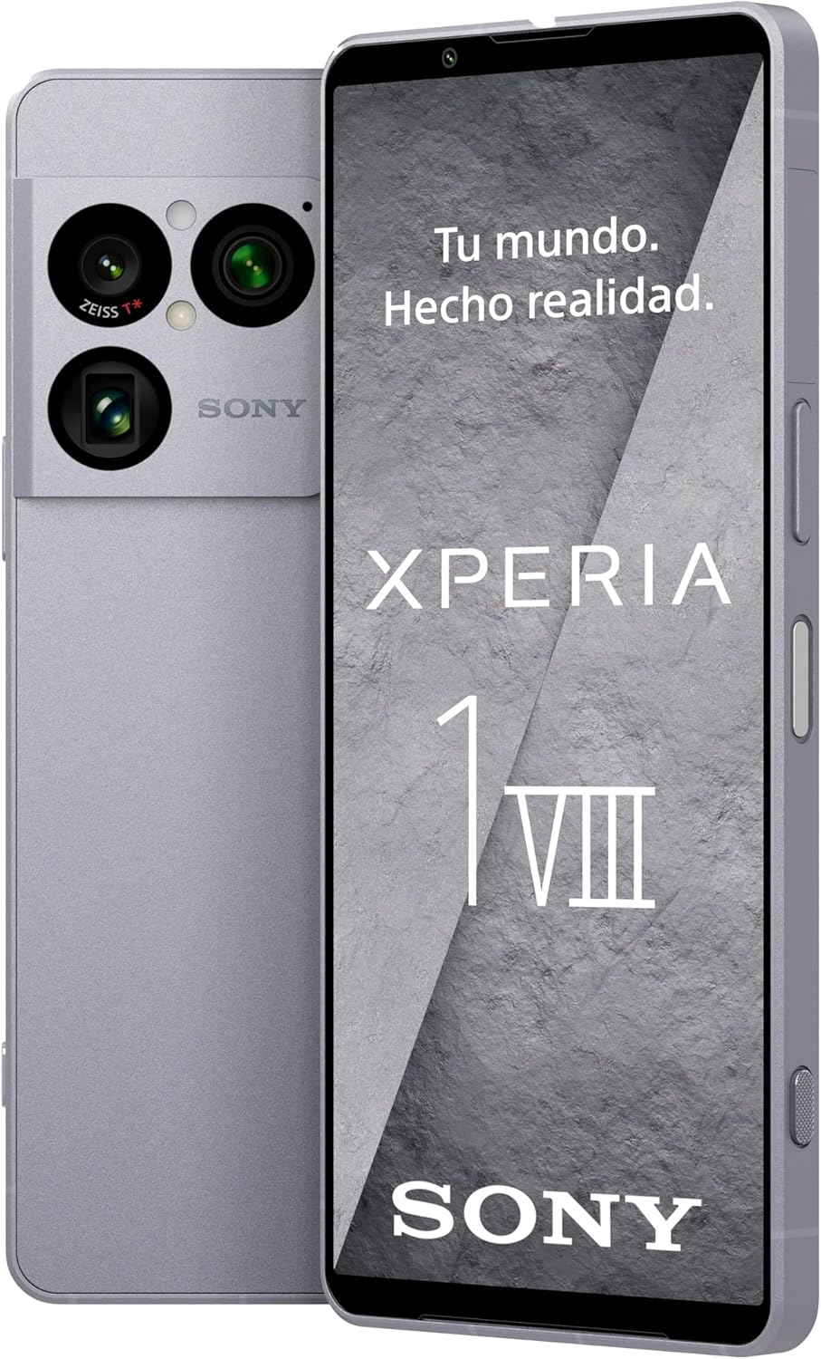 Sony Xperia 1 VIII - Pantalla OLED HDR FHD+ de 6,5" 19,5:9 120Hz, Triple cámara con Nuevo teleobjetivo, Xperia AI, Batería 2 días, Audio 3,5 mm, Dual SIM, Plata Iolita - 1