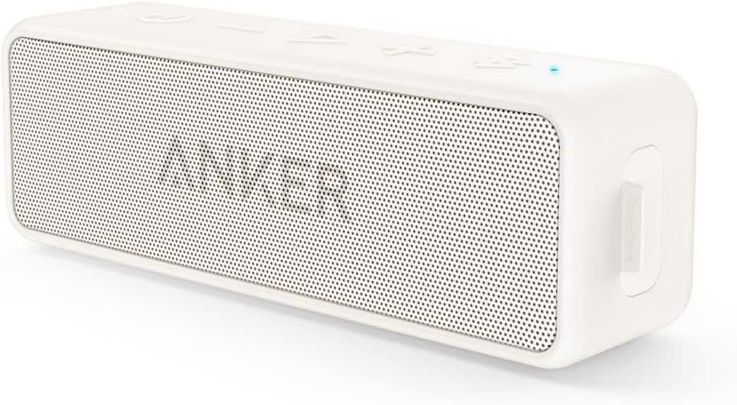 Soundcore Anker 2 Altavoz Bluetooth Portátil con Sonido Estéreo de 12 W, BassUp, IPX7 Resistente al Agua, 24 Horas Reproducción, Emparejamiento Estéreo Inalámbrico, para hogar, Exterior y Viaje - 1