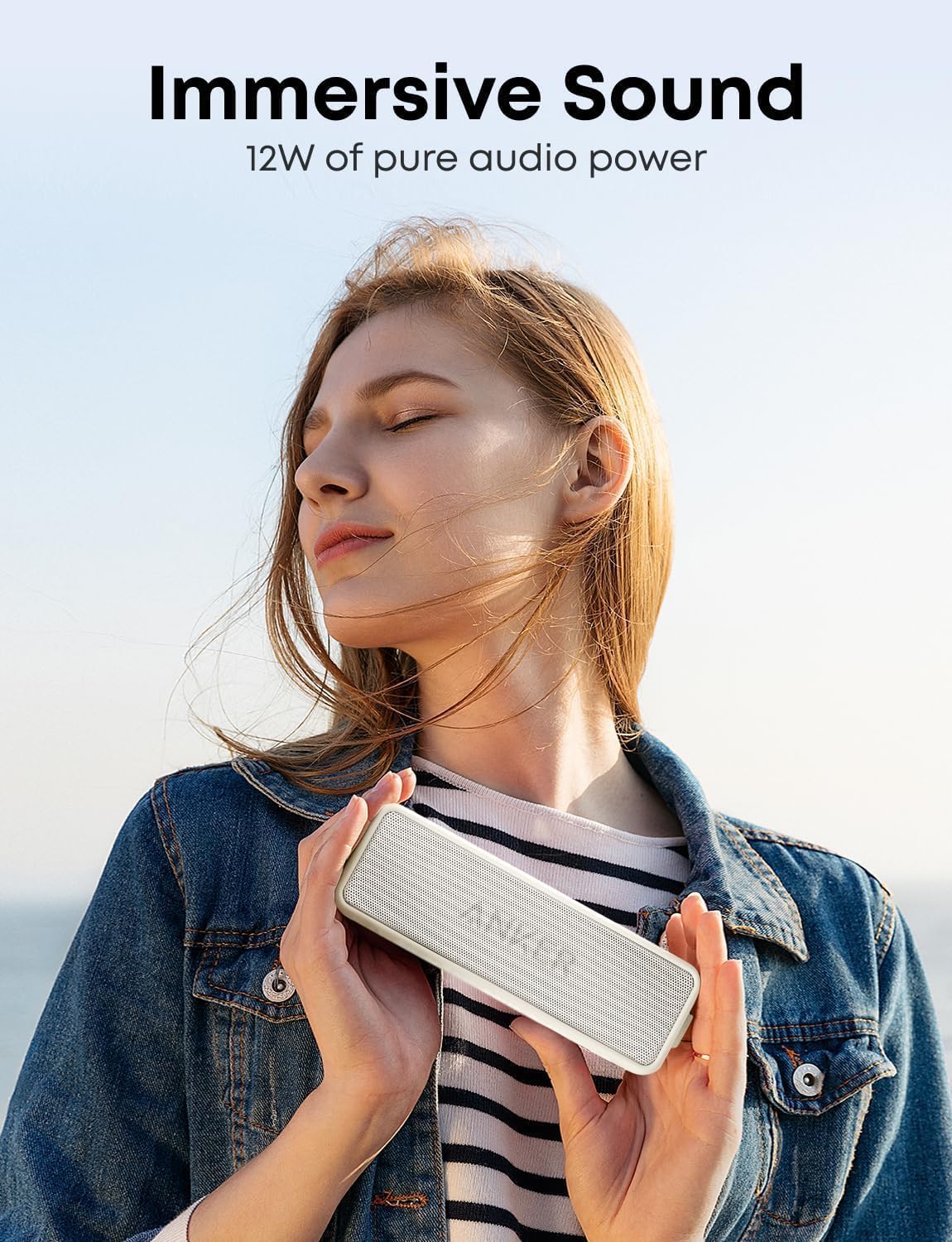 Soundcore Anker 2 Altavoz Bluetooth Portátil con Sonido Estéreo de 12 W, BassUp, IPX7 Resistente al Agua, 24 Horas Reproducción, Emparejamiento Estéreo Inalámbrico, para hogar, Exterior y Viaje - 3