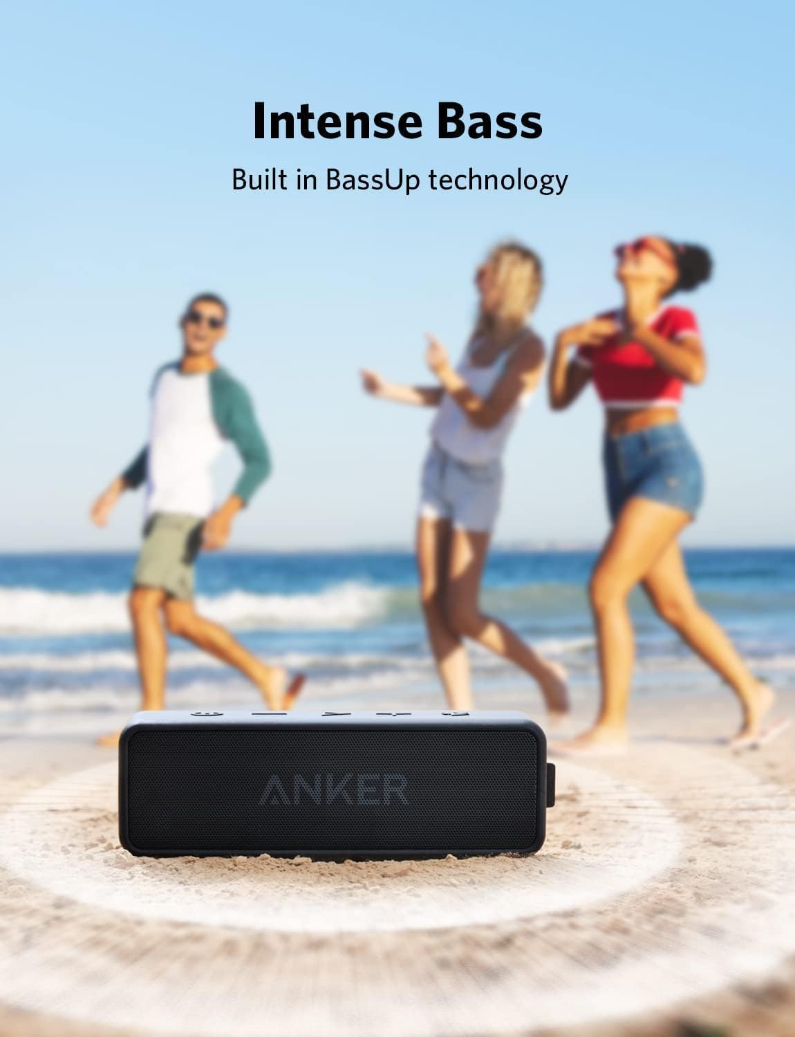 Soundcore Anker 2 Altavoz Bluetooth Portátil con Sonido Estéreo de 12 W, BassUp, IPX7 Resistente al Agua, 24 Horas Reproducción, Emparejamiento Estéreo Inalámbrico, para hogar, Exterior y Viaje - 4