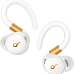Soundcore Sport X20 Auriculares inalámbricos Deportivos cancelación de Ruido, Ganchos giratorios y Extensibles, Graves Profundos, Impermeables IP68, Resistentes al Sudor y al Polvo,Larga reproducción