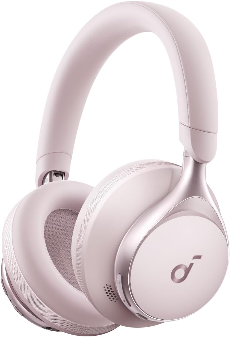 Soundcore de Anker Space One Auriculares Cancelación Ruido Activa Adaptativa, Cascos Inalambricos Bluetooth Reducción de Voz Humana 2X más Fuerte, 40H ANC, Control de App, LDAC Hi-Res Wireless Audio - 1