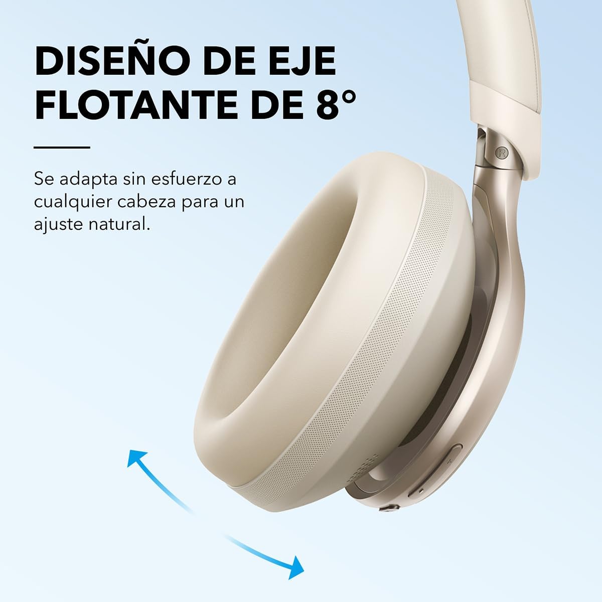 Soundcore de Anker Space One Auriculares Cancelación Ruido Activa Adaptativa, Cascos Inalambricos Bluetooth Reducción de Voz Humana 2X más Fuerte, 40H ANC, Control de App, LDAC Hi-Res Wireless Audio - 6