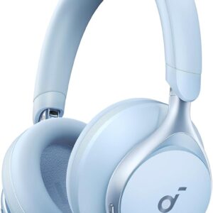 Soundcore de Anker Space One Auriculares Cancelación Ruido Activa Adaptativa, Cascos Inalambricos Bluetooth Reducción de Voz Humana 2X más Fuerte, 40H ANC, Control de App, LDAC Hi-Res Wireless Audio