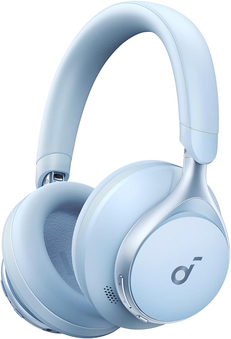 Soundcore de Anker Space One Auriculares Cancelación Ruido Activa Adaptativa, Cascos Inalambricos Bluetooth Reducción de Voz Humana 2X más Fuerte, 40H ANC, Control de App, LDAC Hi-Res Wireless Audio - 1