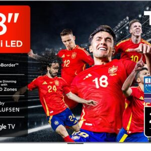 TCL 98C8K Televisor 98 Pulgadas QD-Mini LED 4K Smart TV, 5000 nits HDR Premium, 144Hz, ZeroBorder, Bang & Olufsen, Google TV, Dolby Vision IQ y Atmos, Panel WHVA, Game Master
