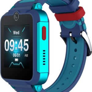 TCL MOVETIME Family Watch 2 Reloj Inteligente Niños - Azul | 4G Videollamadas | GPS en Tiempo Real | Monitor Actividad | Cámara 2MP | Botón SOS | IP65 | Control Parental