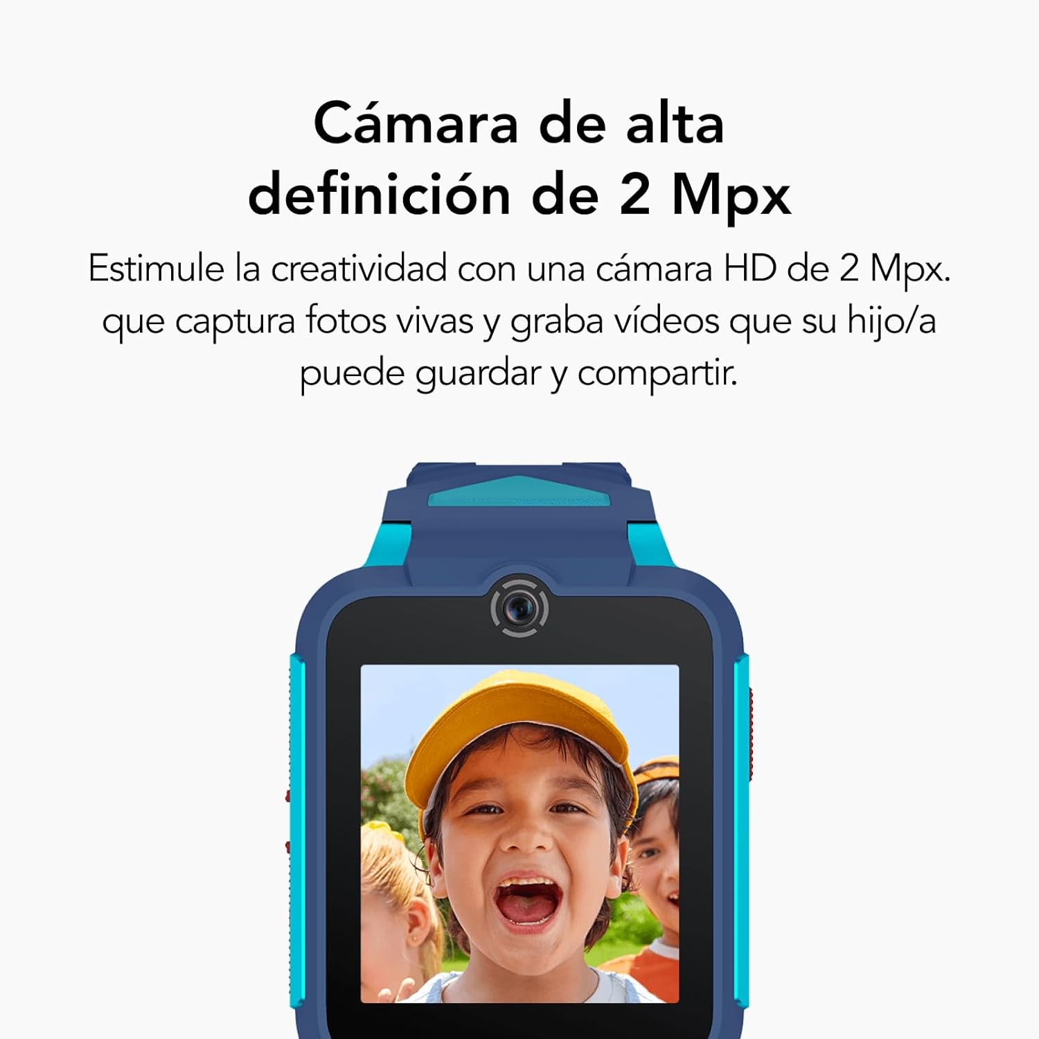 TCL MOVETIME Family Watch 2 Reloj Inteligente Niños - Azul | 4G Videollamadas | GPS en Tiempo Real | Monitor Actividad | Cámara 2MP | Botón SOS | IP65 | Control Parental - 4