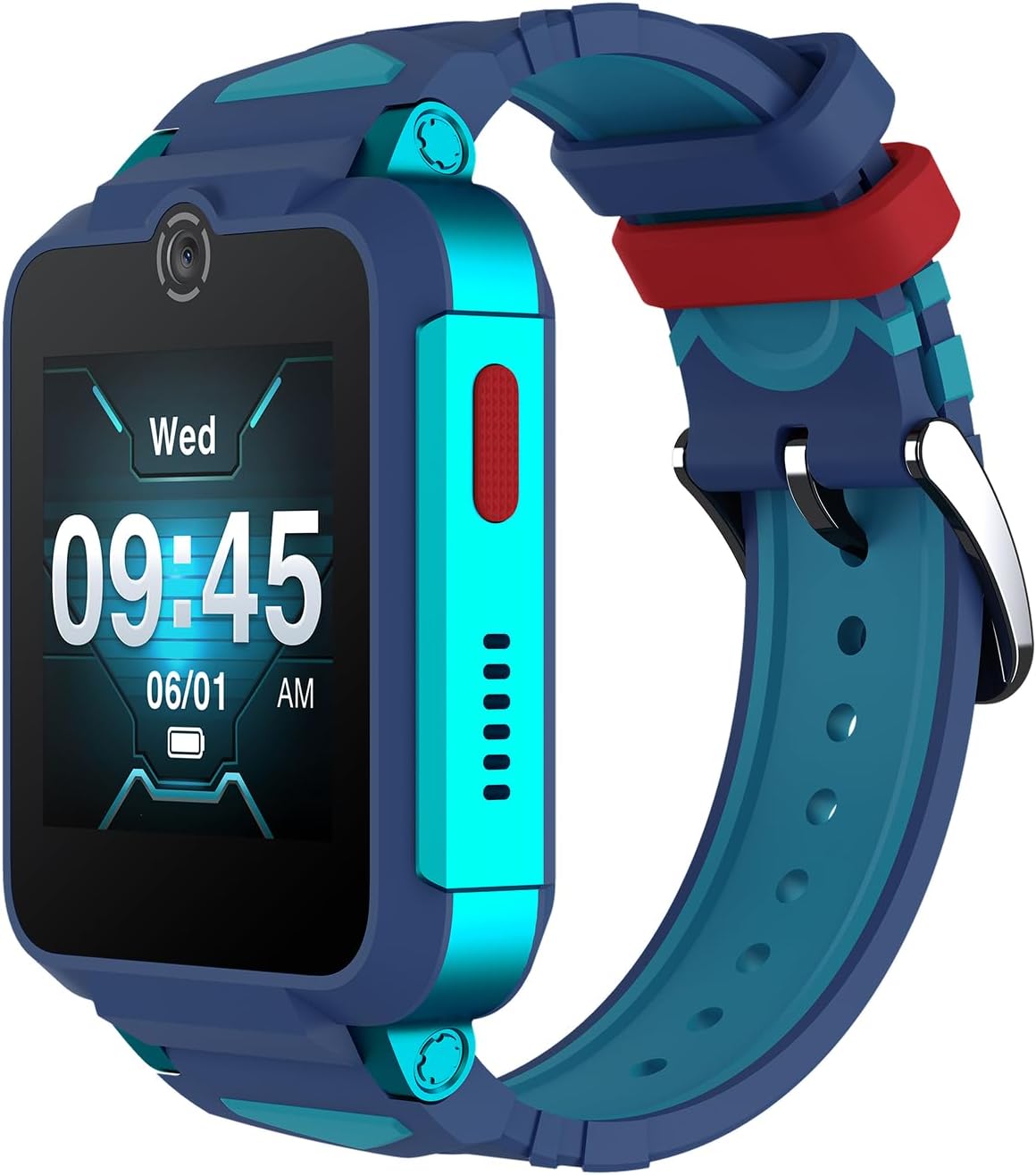 TCL MOVETIME Family Watch 2 Reloj Inteligente Niños - Azul | 4G Videollamadas | GPS en Tiempo Real | Monitor Actividad | Cámara 2MP | Botón SOS | IP65 | Control Parental - 1